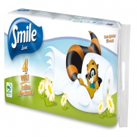 Smile toaletní papír čtyřvrstvý bílý potisk a aroma celuloza