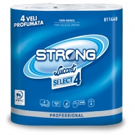 Strong toaletní papír 4 vrstvý bílý celuloza 140 útržků 19m